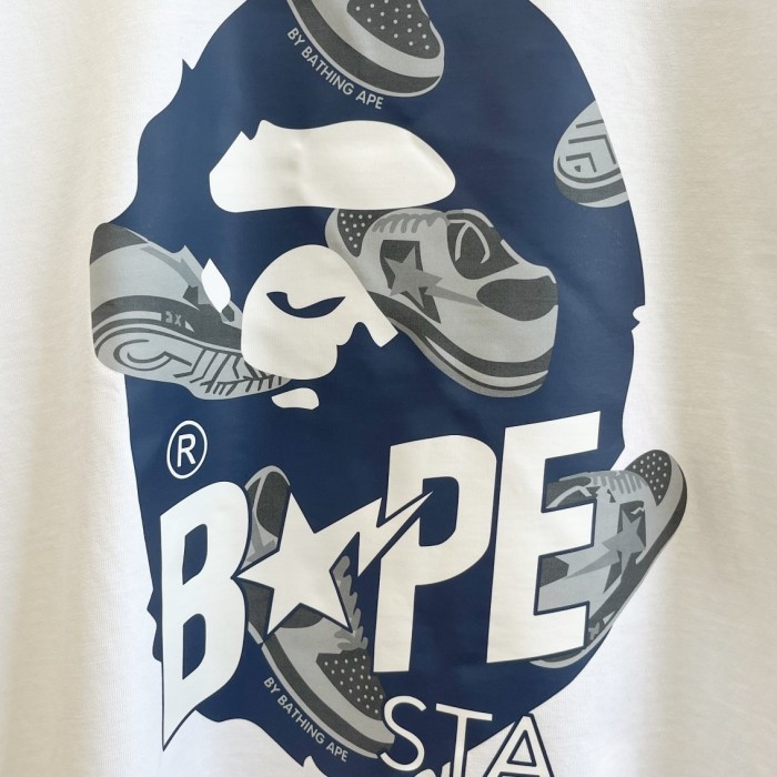 [buy more save more]Ape letters loafers pattern short-sleeved T-shirt