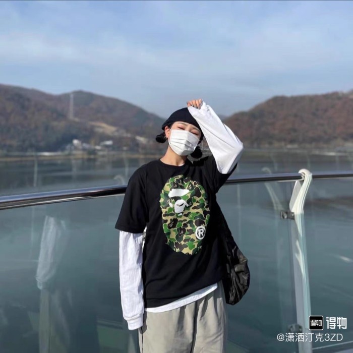 1:1 quality version ABC camo ape head logo tee