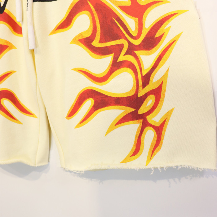 [Buy More Save More]Flame print shorts 2 colors