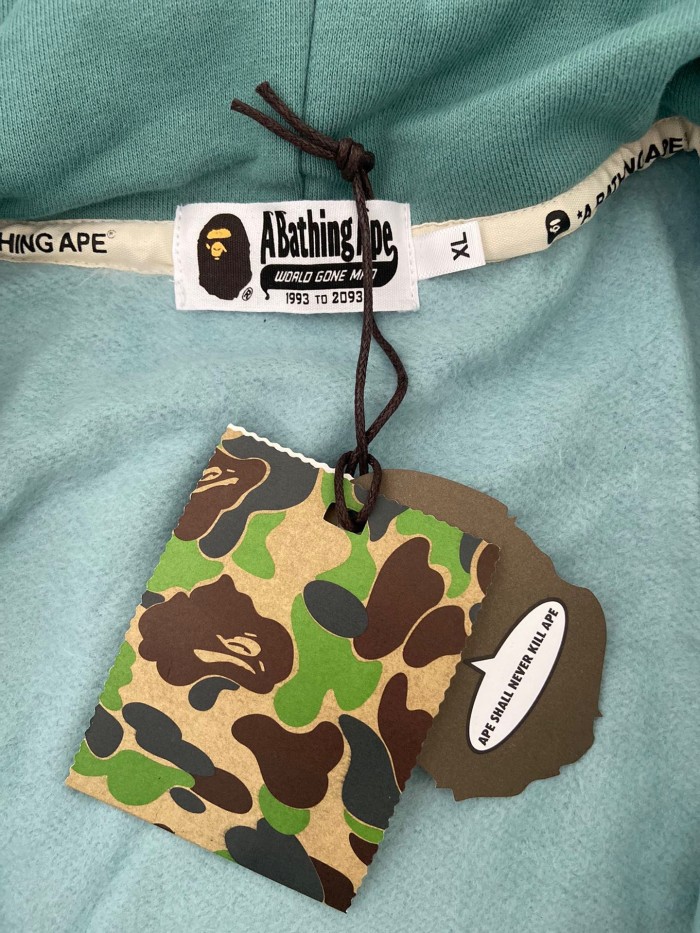 [Buy More Save More]1:1 quality version Lake blue camouflage double-headed shark hoodie
