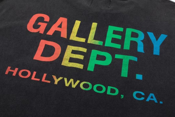 1:1 quality version Colorful letter printing washed tee