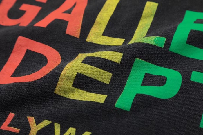 1:1 quality version Colorful letter printing washed tee