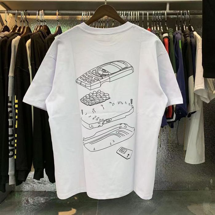 Old fashioned cell phone print tee 2 colors