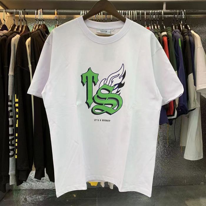 Green pattern print tee 2 colors