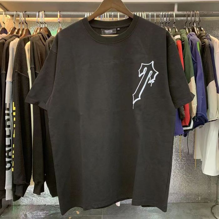 Irregular letter print tee 2 colors