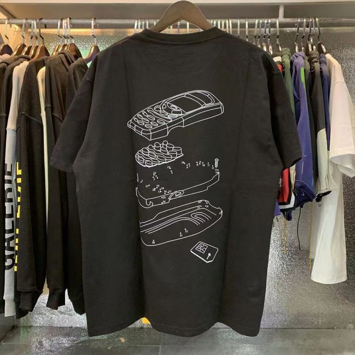 Old fashioned cell phone print tee 2 colors