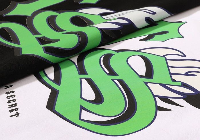 Green pattern print tee 2 colors