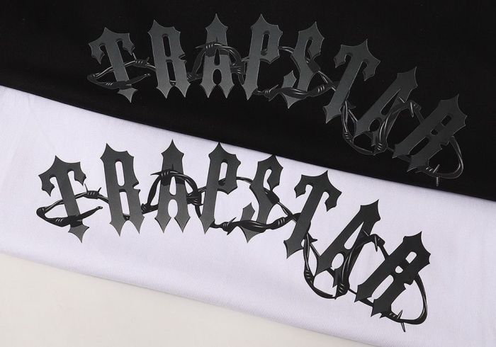 Gradient letters with thorns pattern tee