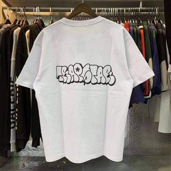 Irregular letter print tee 2 colors