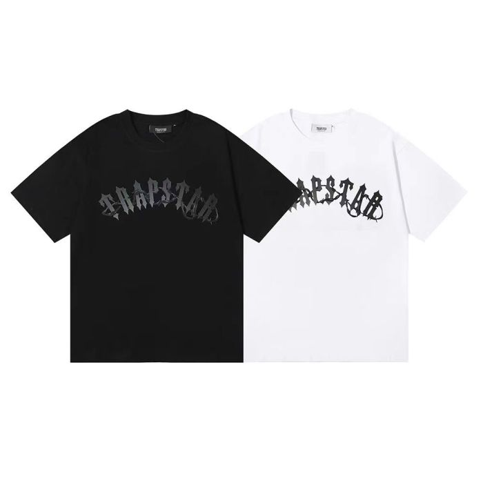 Gradient letters with thorns pattern tee