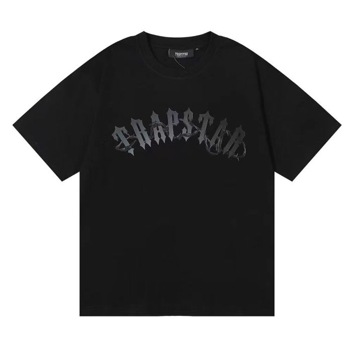 Gradient letters with thorns pattern tee