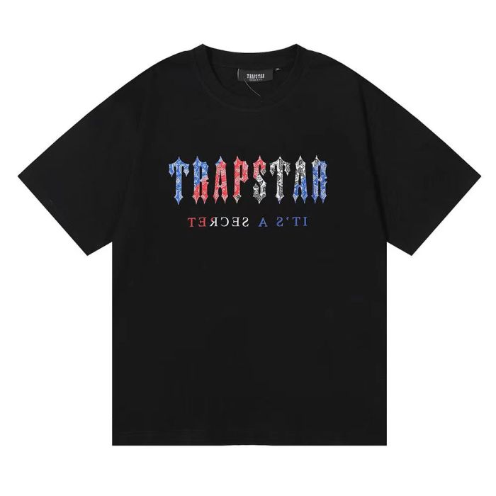 Multicolor cashew flower style letter print tee