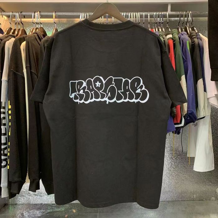 Irregular letter print tee 2 colors