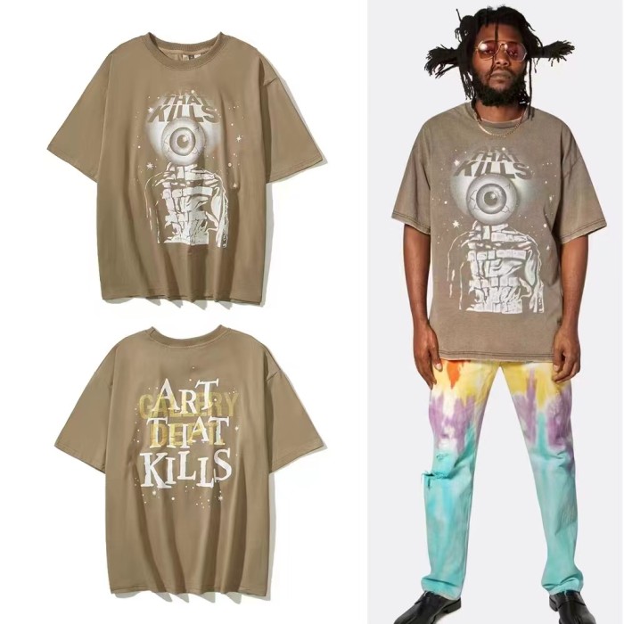 Eyeball print vintage do-over tee