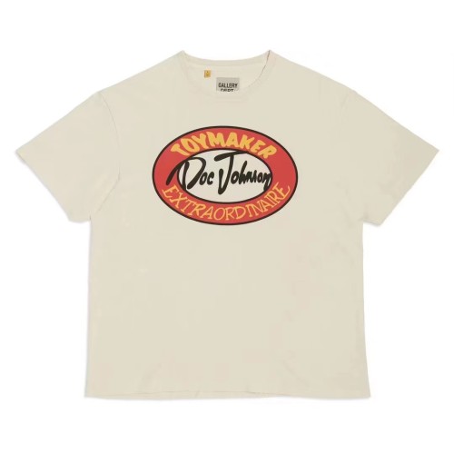 Gold powder letter print T-shirt