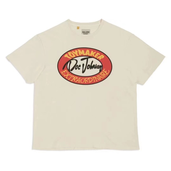 Gold powder letter print T-shirt