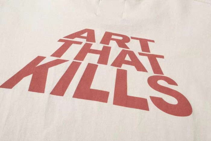 1:1 quality version Alphabet slogans destroy washed tee