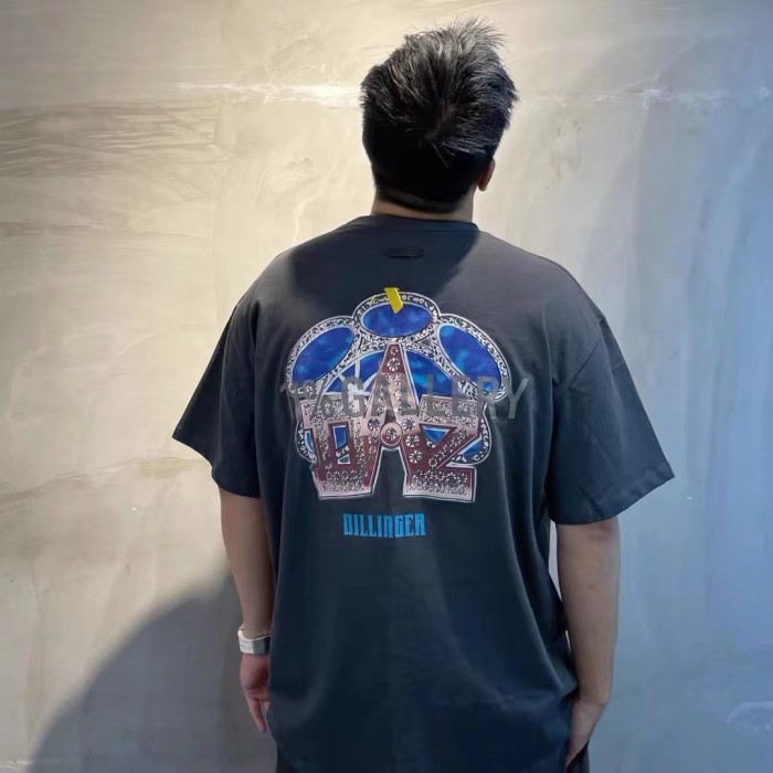Washed and aged character print tee