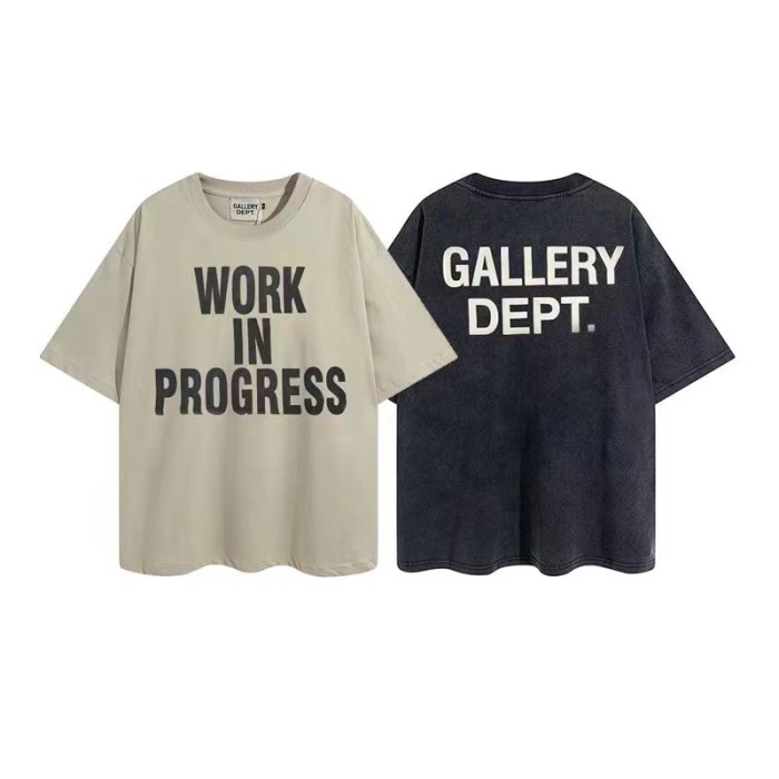 1:1 quality version English alphabet print wash to make old washed tee