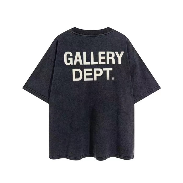 1:1 quality version English alphabet print wash to make old washed tee