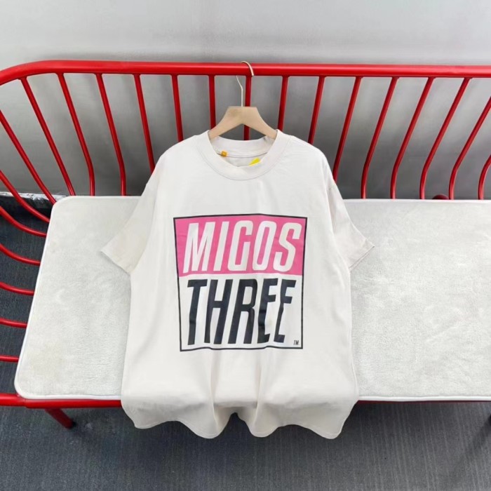 1:1 quality version Skull head multi-letter print washed tee 2 colors