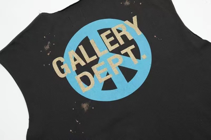 1:1 quality version Washed and worn vintage sleeveless shoulder washed tee