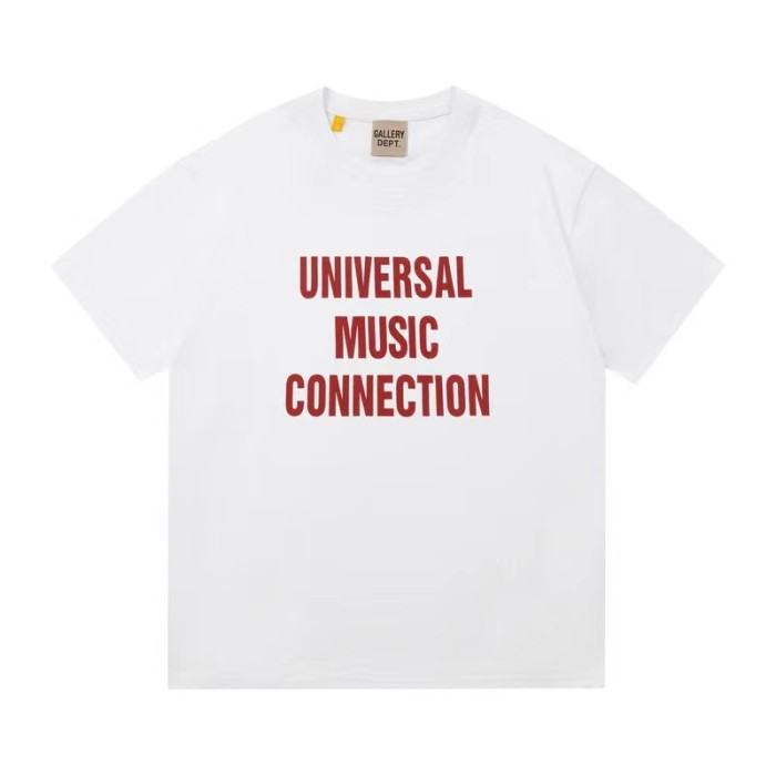 Red letter print tee