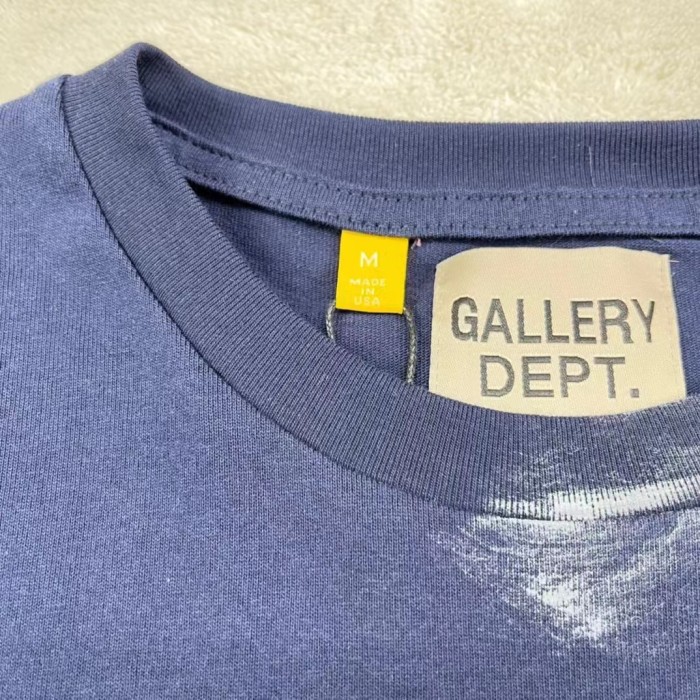 1:1 quality version Ink splash hand-painted letters printed washed tee 2 colors