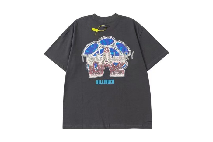 Washed and aged character print tee