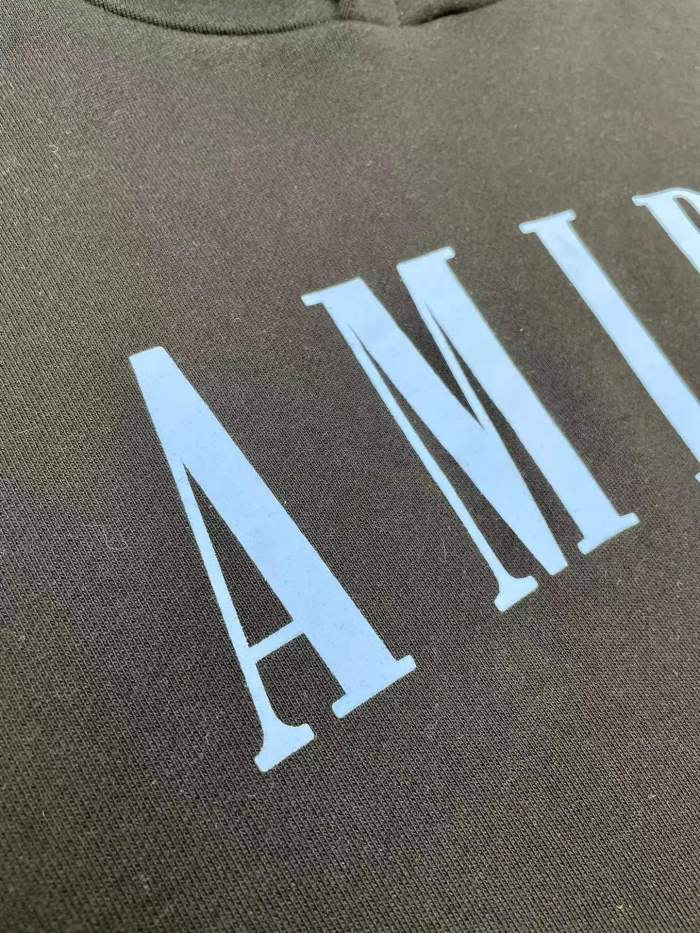 1:1 quality version Blue classic letter logo printed hoodie black
