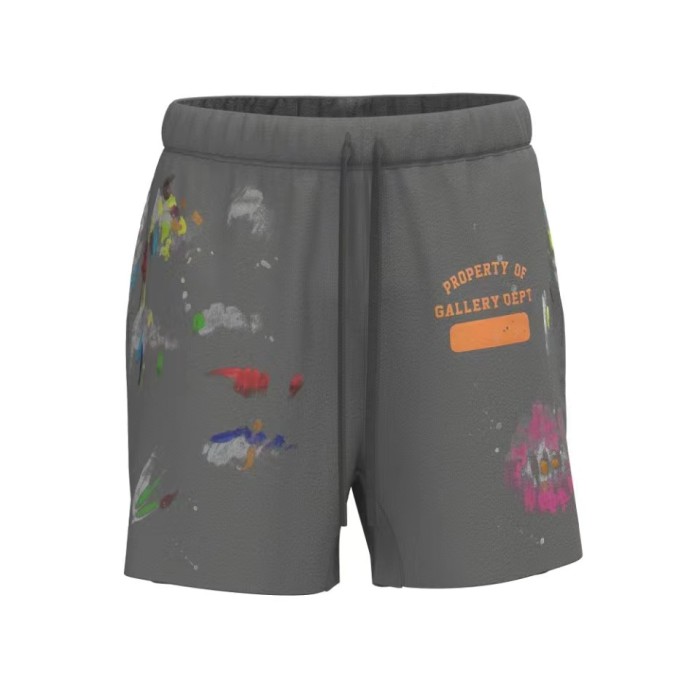 Camouflage graffiti drawstring shorts