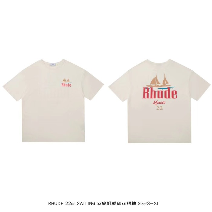Double gardenia sailboat print tee