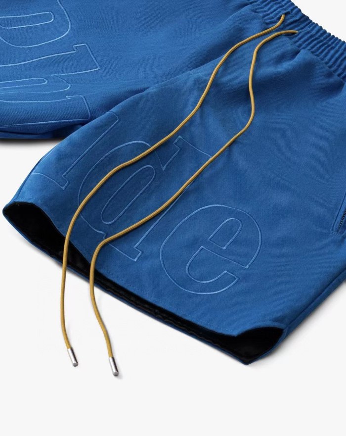 1:1 quality version Summer letter embroidery drawstring shorts 2 colors