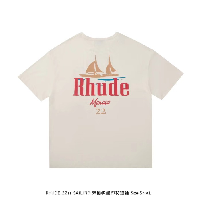 Double gardenia sailboat print tee