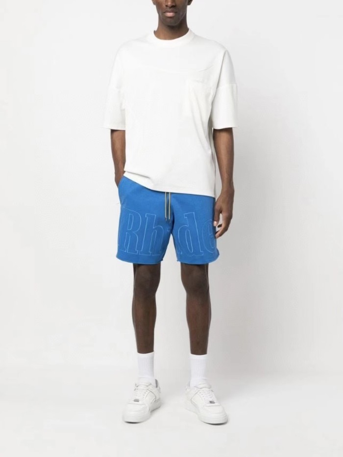 1:1 quality version Summer letter embroidery drawstring shorts 2 colors