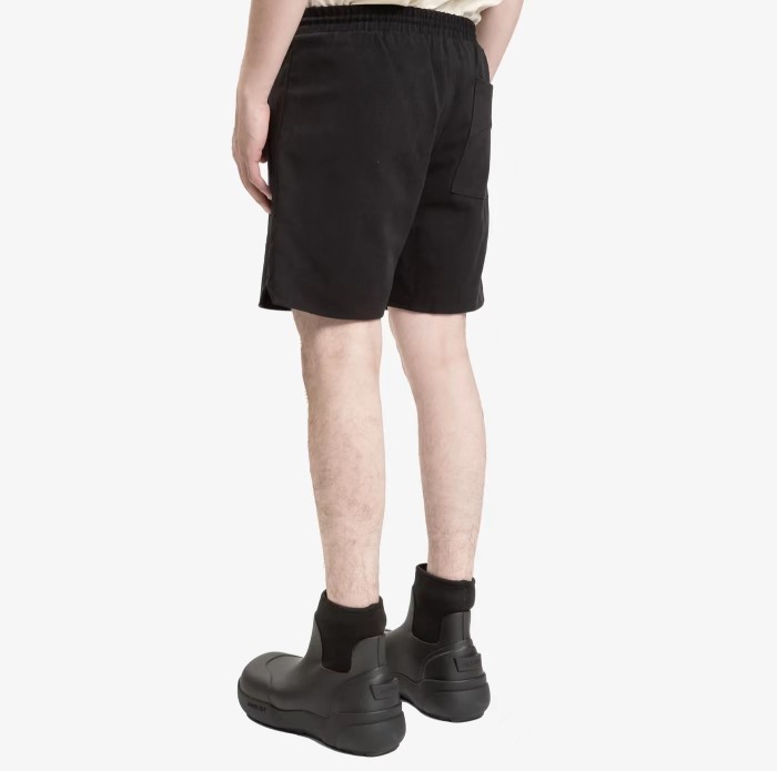 [Buy More Save More]Summer letter logo embroidered drawstring shorts black