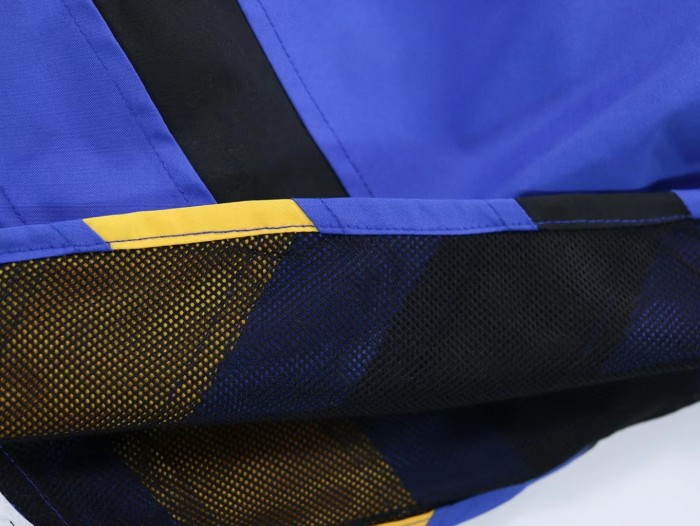 Men's logo printed letters side color blocking sports shorts