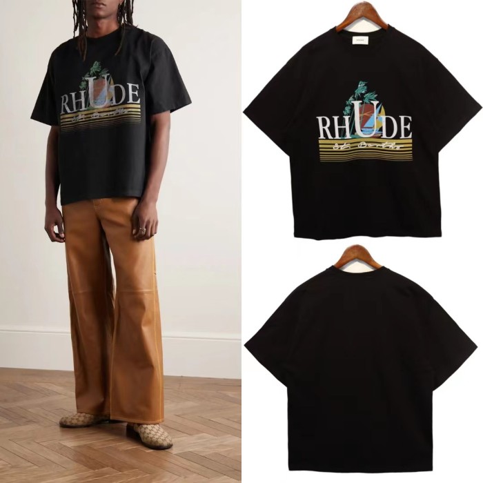 Letters sailboat print cotton tee
