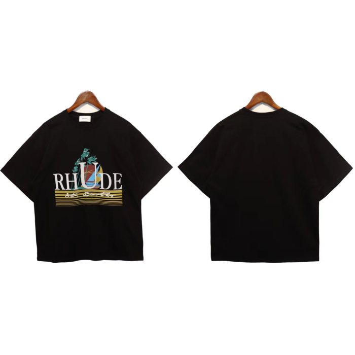 Letters sailboat print cotton tee