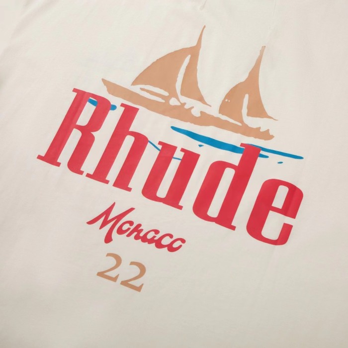 Double gardenia sailboat print tee