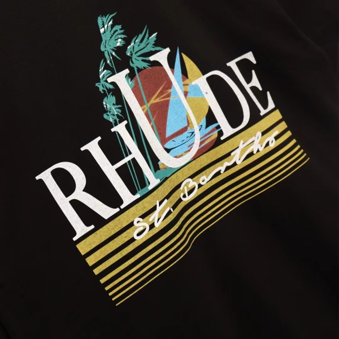 Letters sailboat print cotton tee