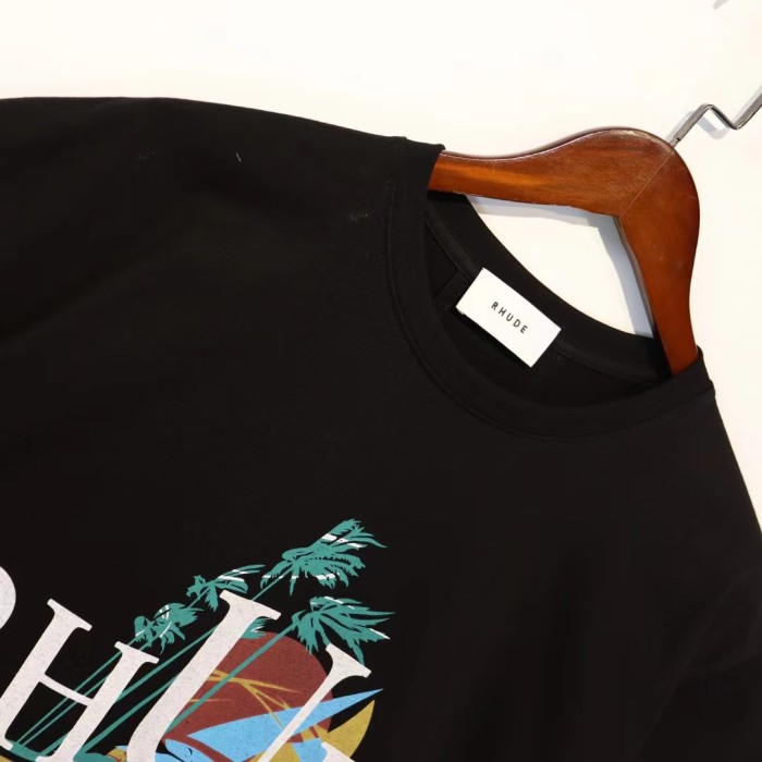 Letters sailboat print cotton tee
