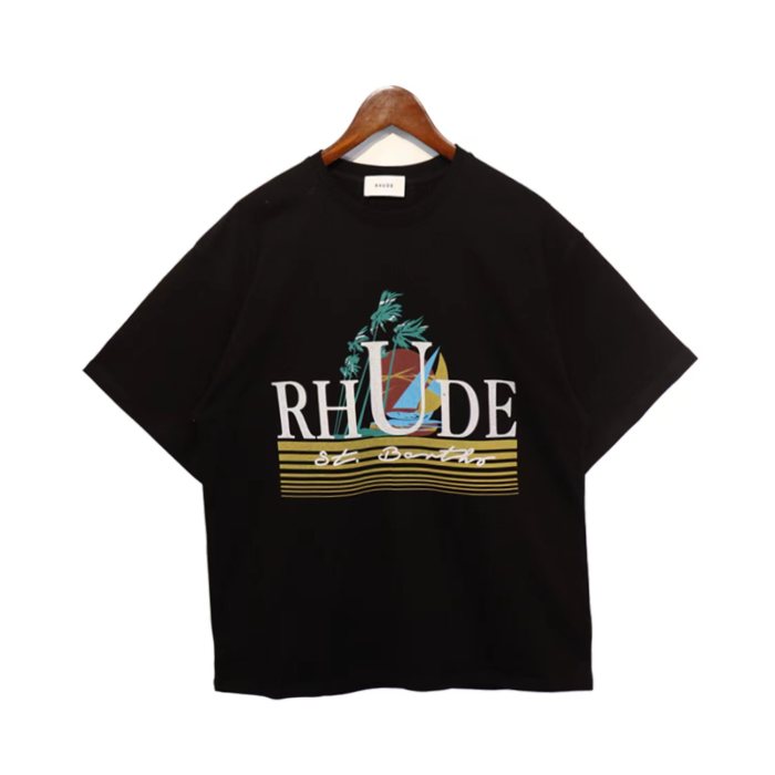 Letters sailboat print cotton tee