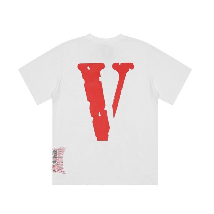 Letter logo print tee in red 2 colors