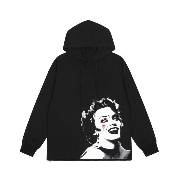Monroe portrait print hoodie