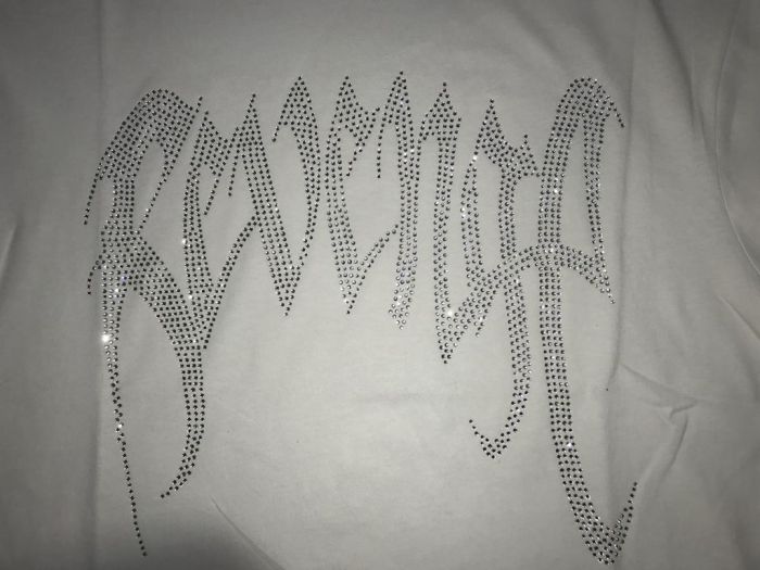 White high-temperature iron-on short-sleeved T-shirt