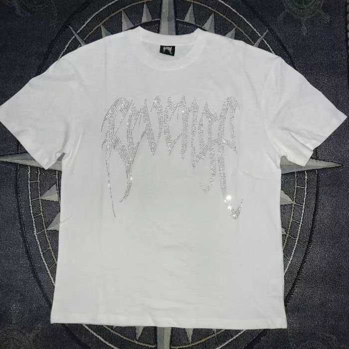 White high-temperature iron-on short-sleeved T-shirt