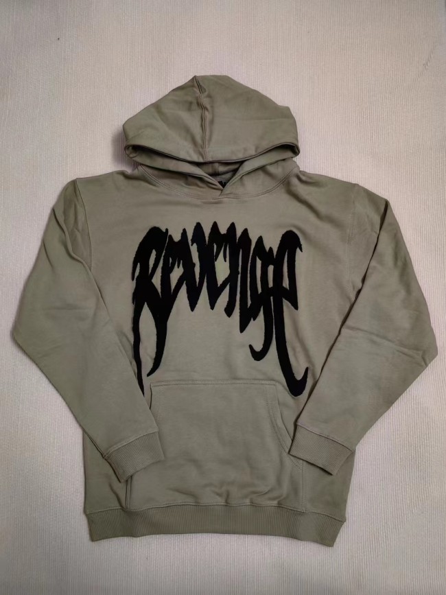 Green towel embroidery loose hoodie