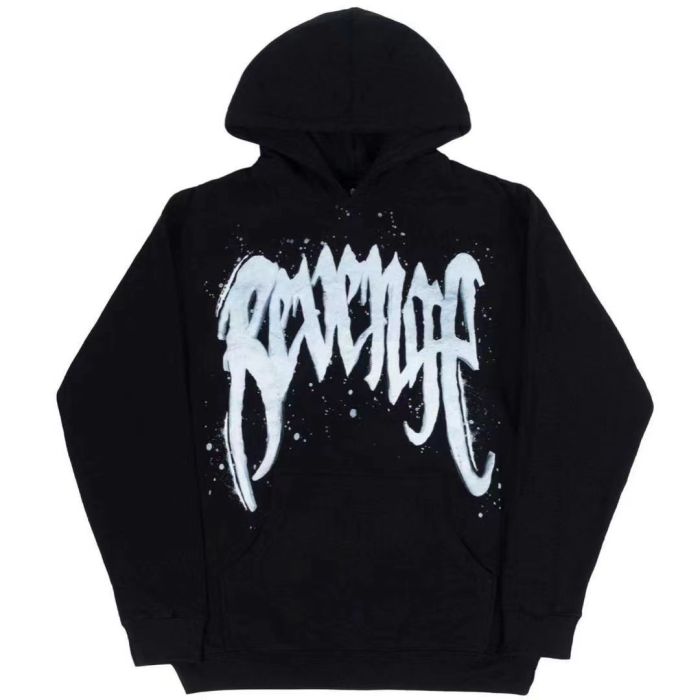 Blue embroidered logo hoodie