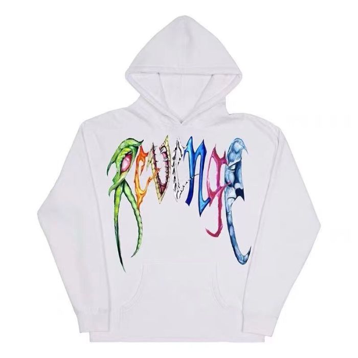 Colorful monogram logo hoodie 2 colors
